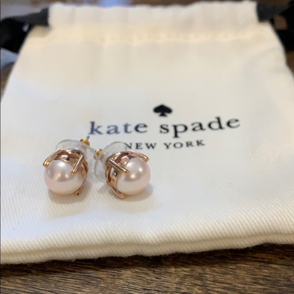 Kate Spade Blush Gold Pearl Stud earrings